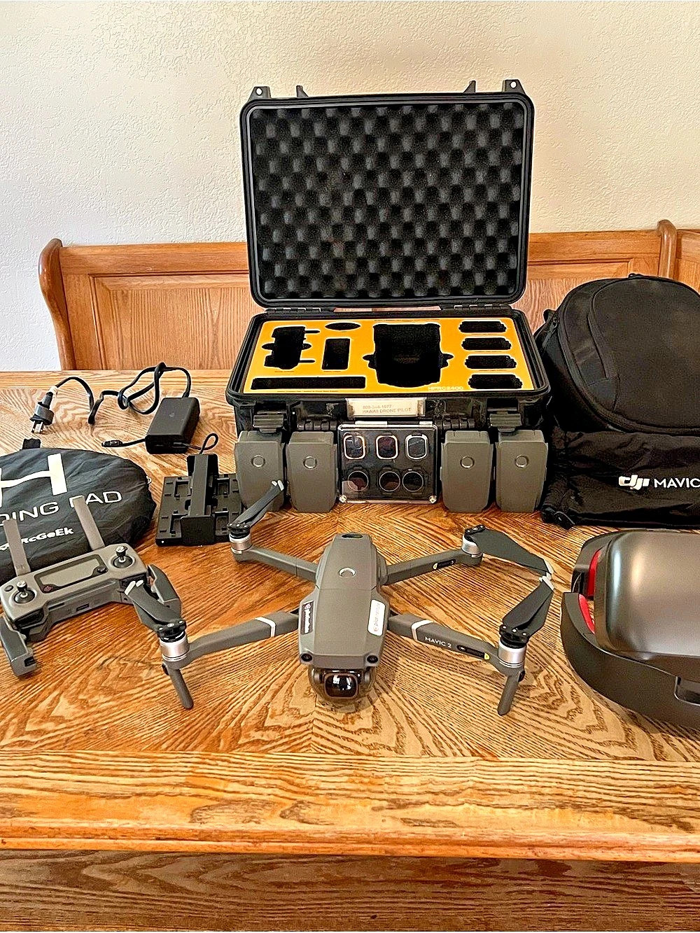 DJI Mavic 2 Ready-to-Fly Camera Drone Bundle w/ Batteries, HPRC 2400 Case